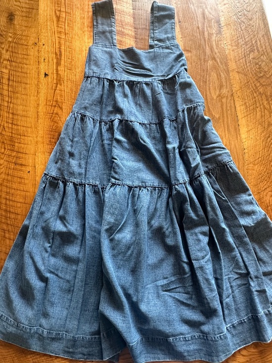 Anthropologie Dresses & Skirts - Anthropologie Blue Tiered A-Line Denim Dress